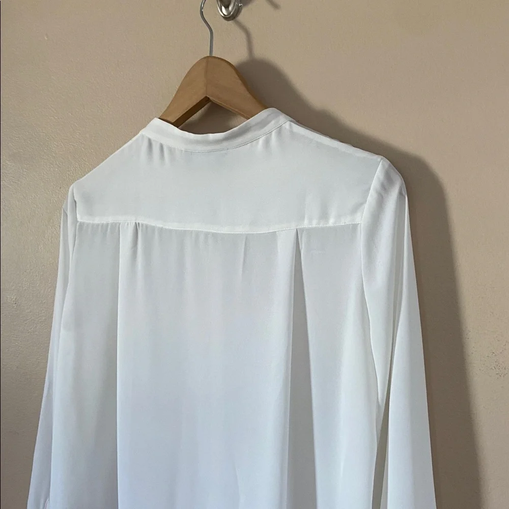 The Kooples White Semi-Sheer Button Front White XS